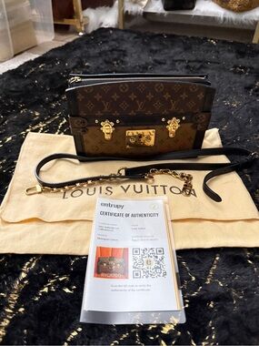 Louis Vuitton Monogram Petite Malle Crossbody Bag - Brown/Gold